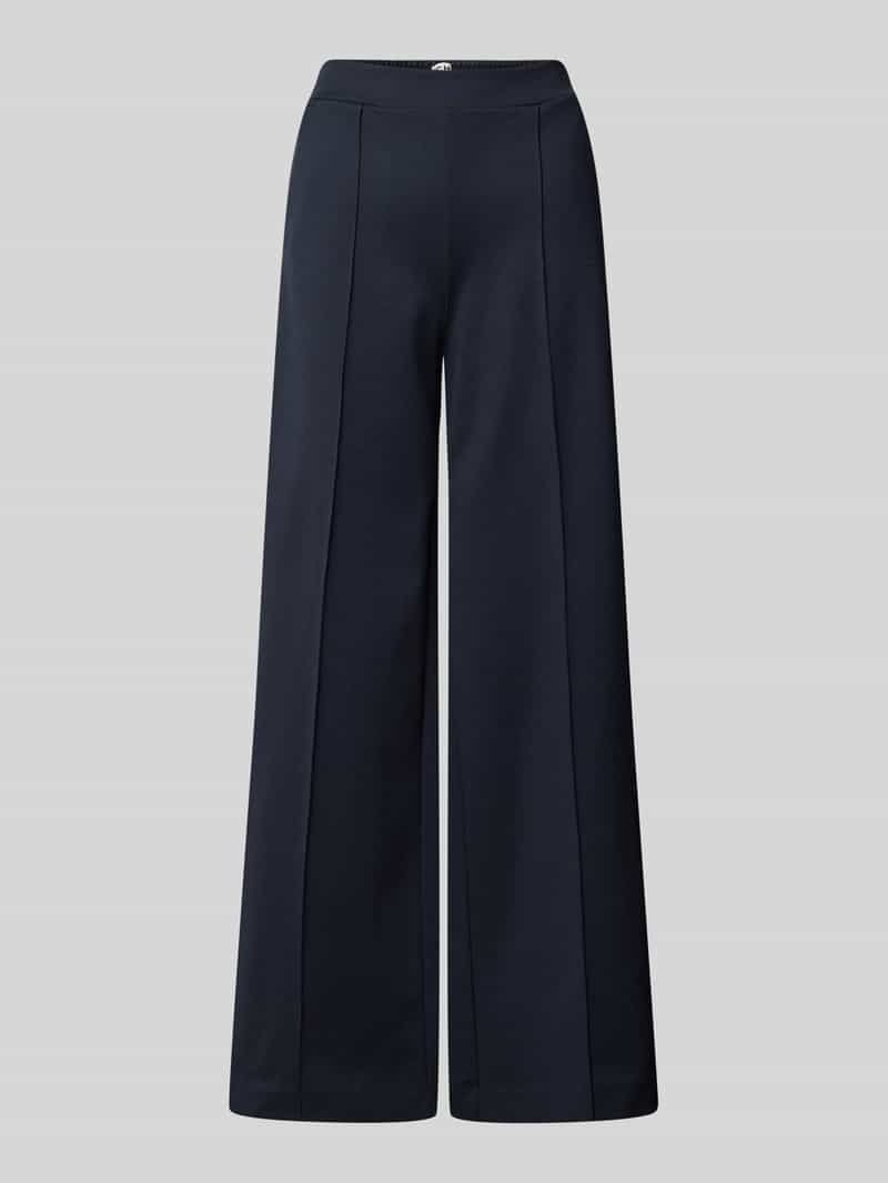 Ichi Wide leg stoffen broek met elastische band model 'KATE'