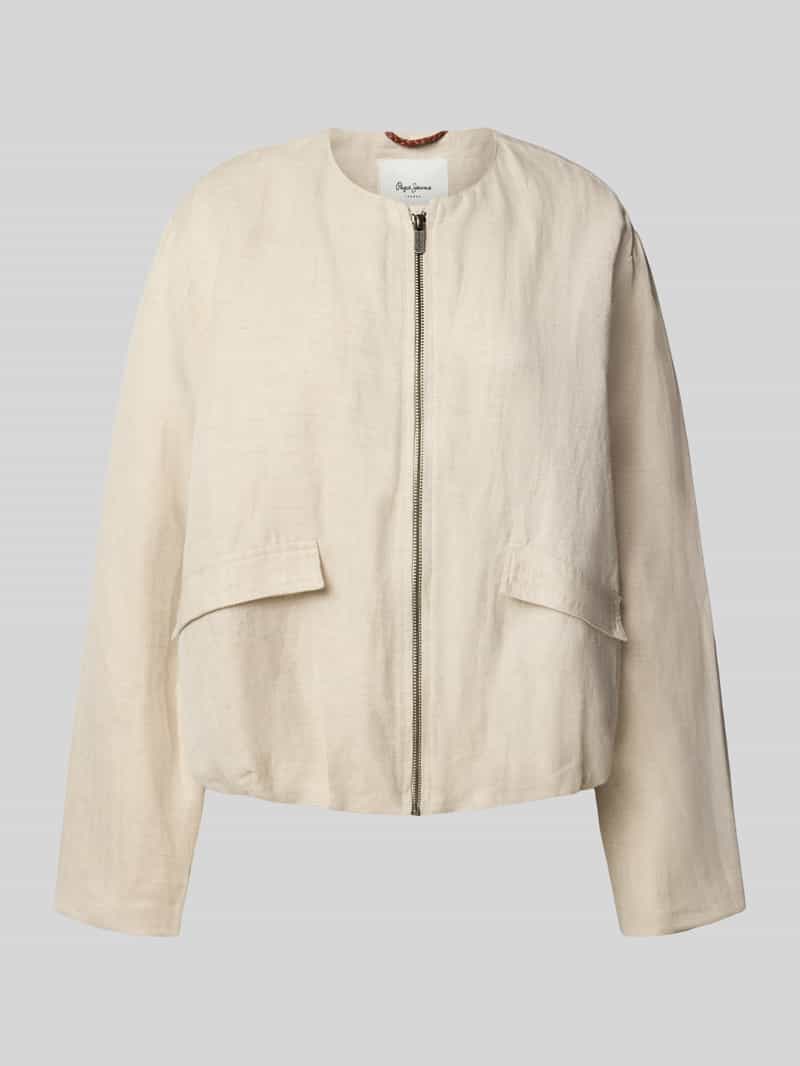 Pepe Jeans Relaxed fit blouson van een mix van linnen en katoen model 'SONIA'