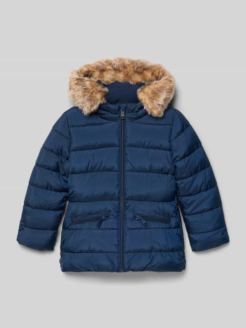 s.Oliver RED LABEL Regular fit gewatteerd jack met imitatiebont