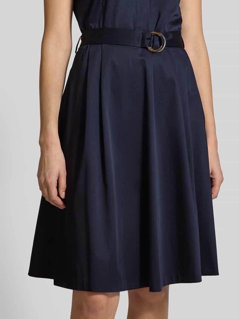 Christian Berg Woman Selection Knielange jurk met tailleriem