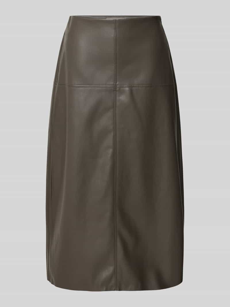 Christian Berg Woman Selection Midirok in leerlook met siernaden