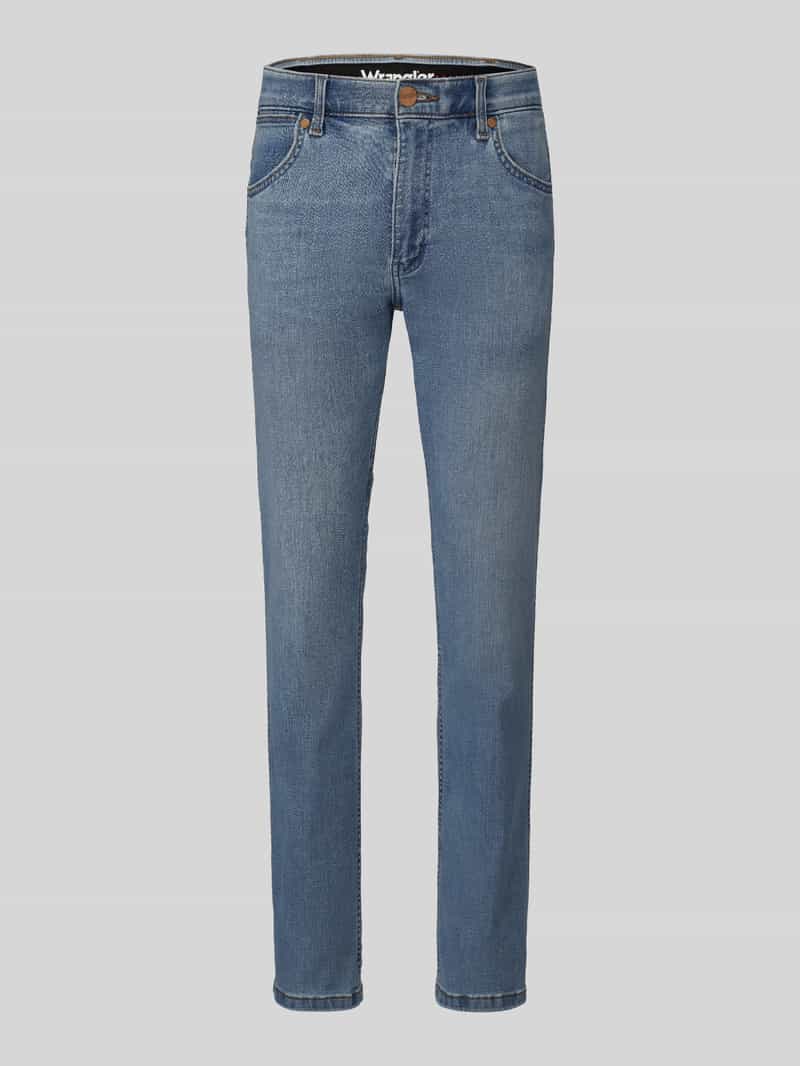 Wrangler Straight Fit Jeans aus Baumwoll-Mix Modell 'Greensboro' in Jeansblau, Größe 33/30 21142313330