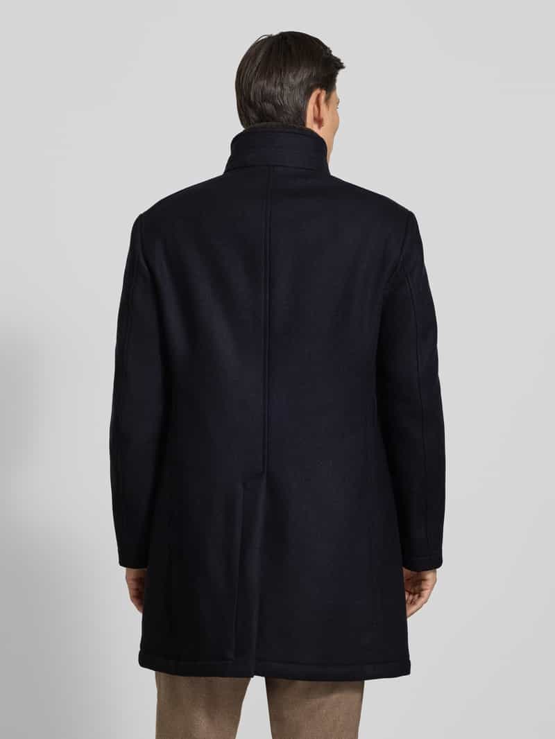 JOOP! COLLECTION Regular fit lange wollen jas van wolmix met uitneembare doorgestikte inlay