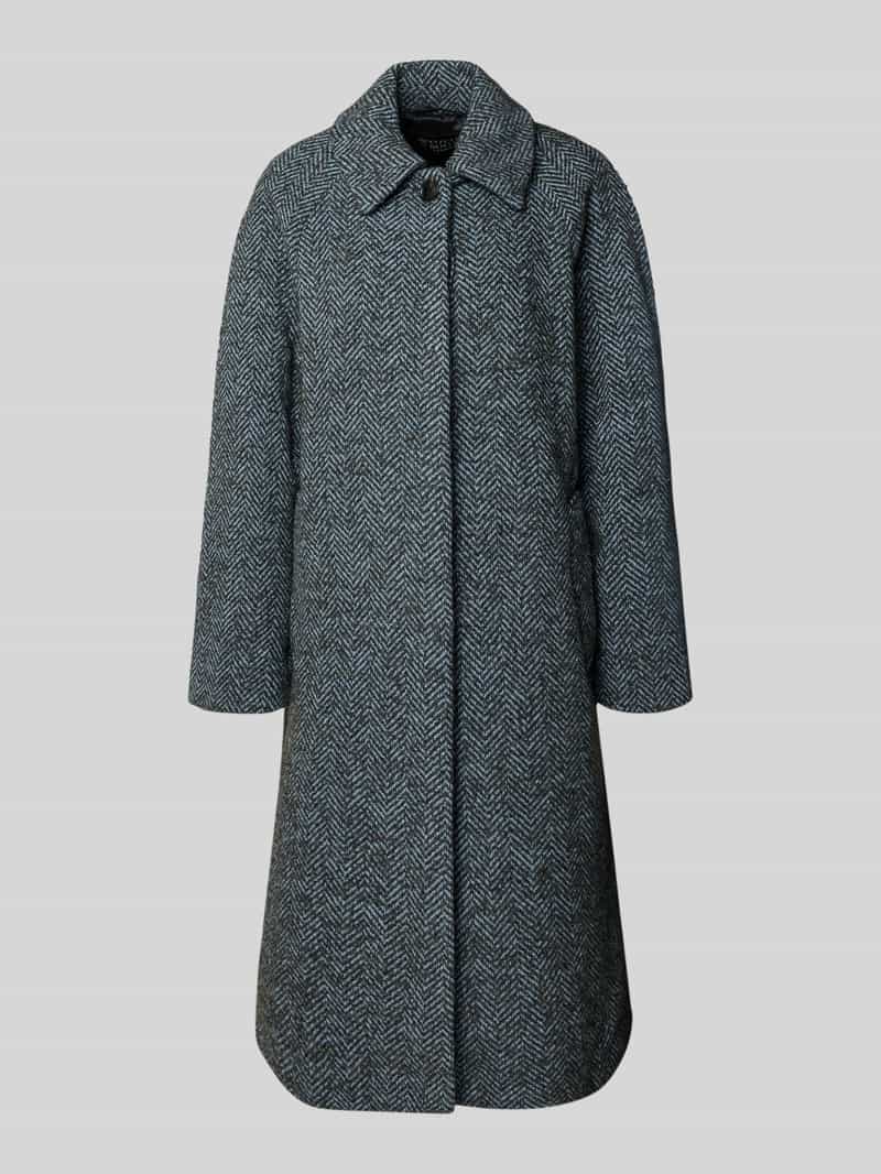 Scotch & Soda Lange jas met platte kraag en knoopsluiting