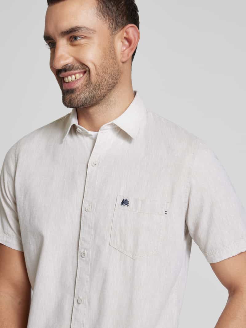 Lerros Regular fit vrijetijdsoverhemd met labelstitching