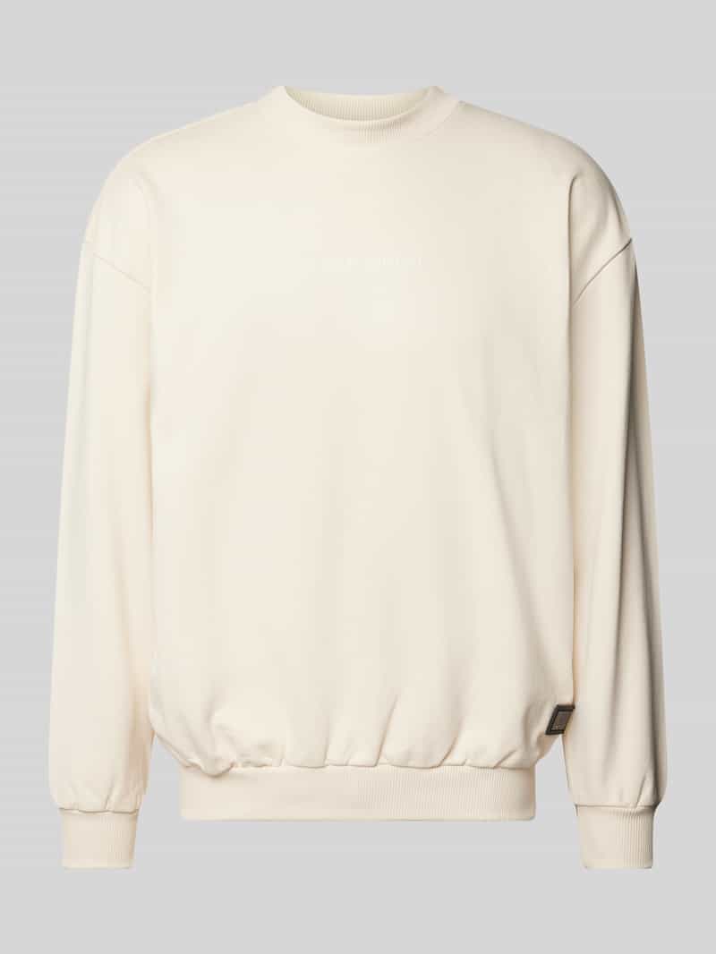 carlo colucci Sweatshirt met labelprint en -badge