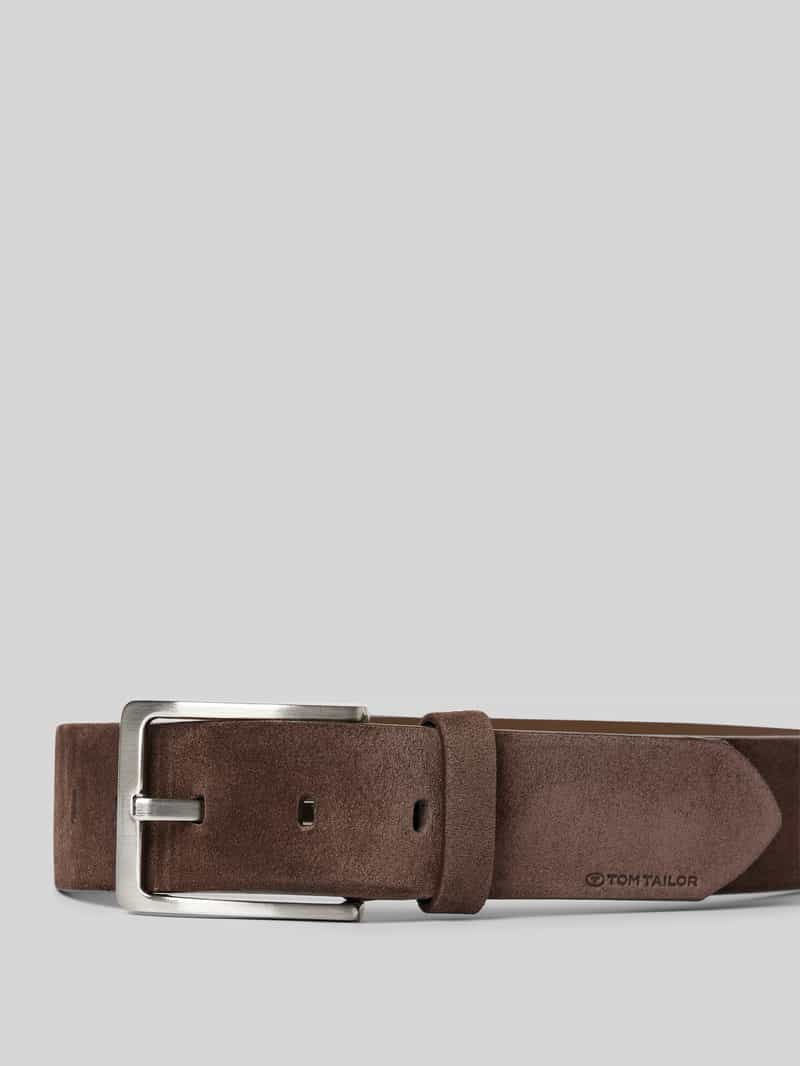 Tom Tailor Riem van suède met label in reliëf