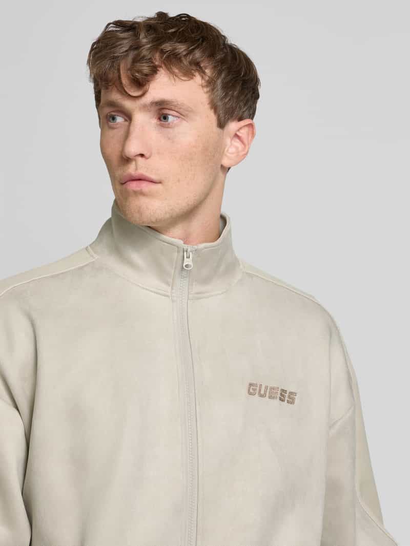 Guess Activewear Sweatjack met labelstitching model 'MOJO'