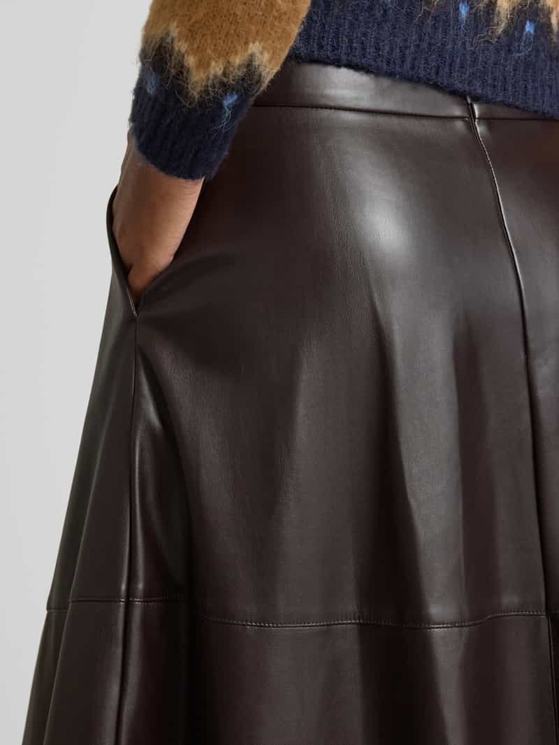 Oui Midirok in leerlook met ritssluiting