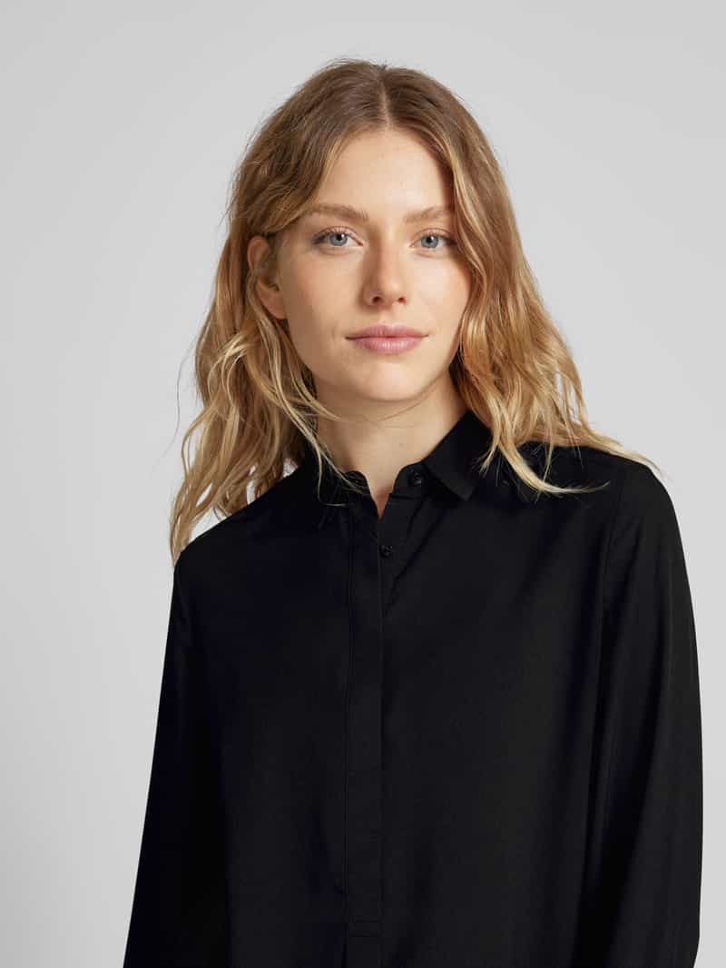 comma Blouse met blinde knoopsluiting