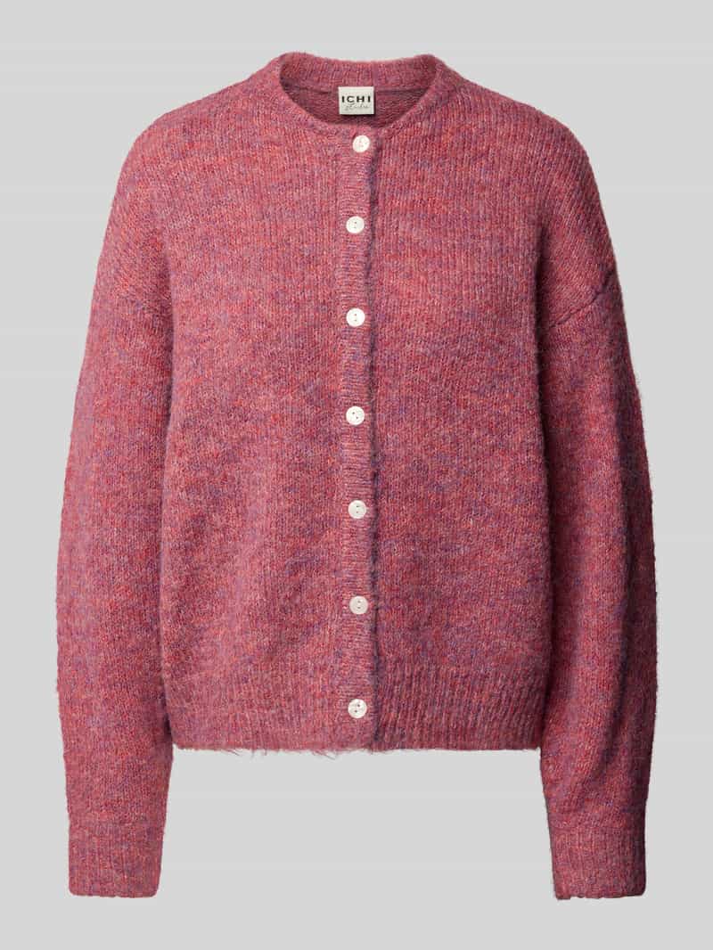 Ichi relaxed fit gebreid jack met wol model 'Belablue'