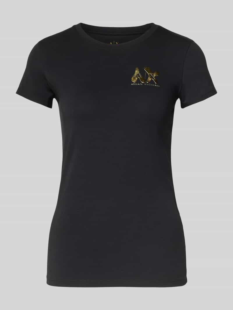 Armani Exchange T-shirt met logo en ronde hals