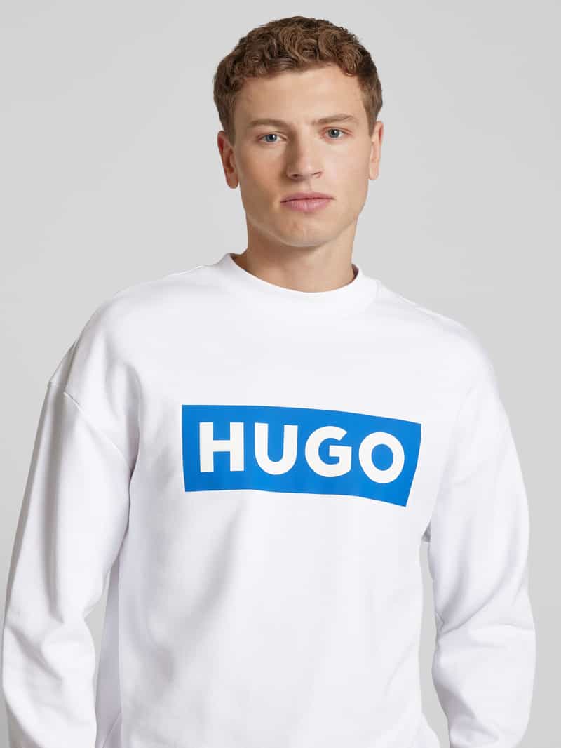 Hugo Blue Sweatshirt met opstaande kraag model 'Niero'