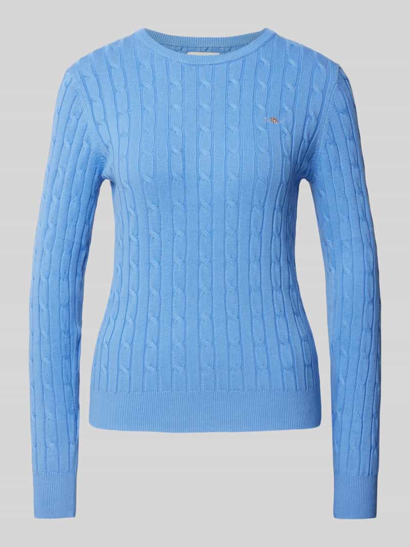 Gant Gebreide pullover met labelstitching