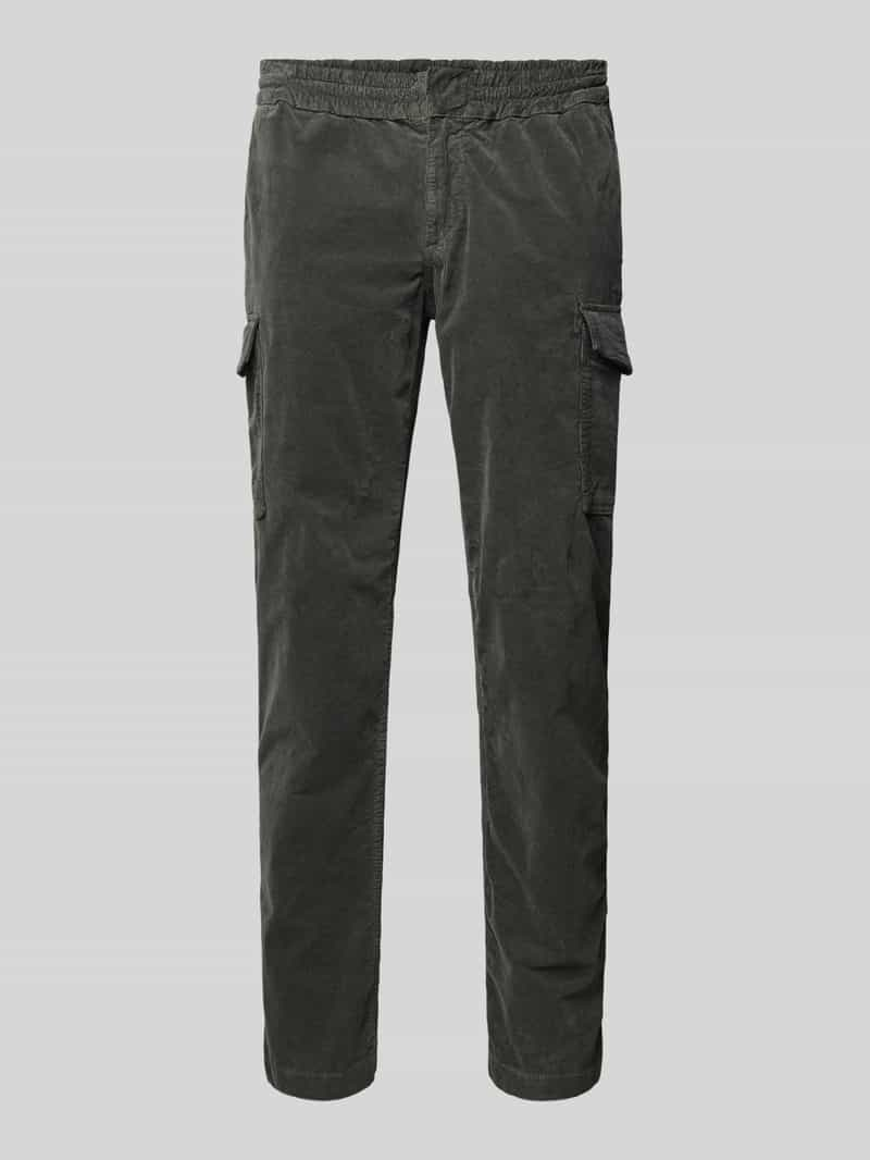 Replay Regular fit corduroy broek met elastische band