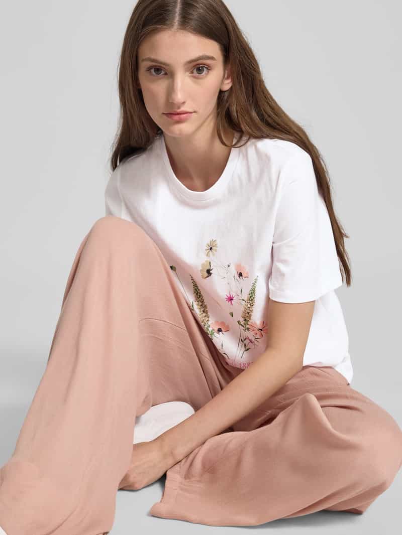 Pieces Oversized T-shirt van puur katoen model 'FLURA'