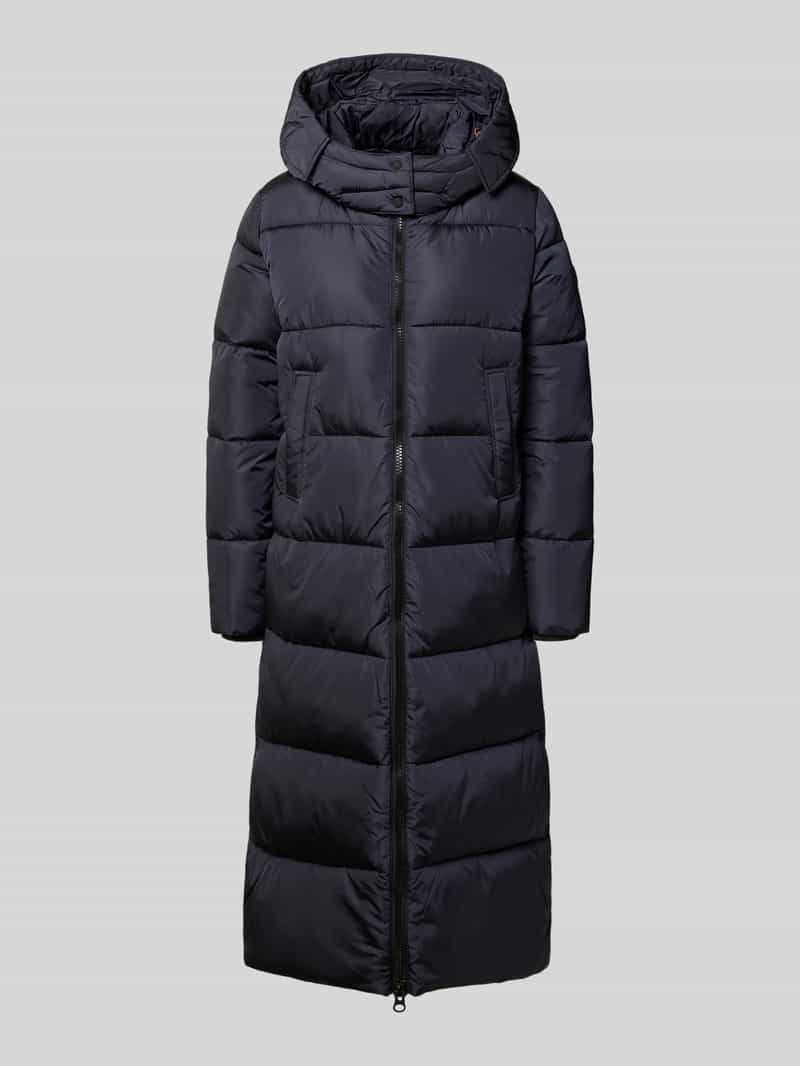 SAVE THE DUCK Regular fit gewatteerde lange jas met steekzakken model 'Colette'