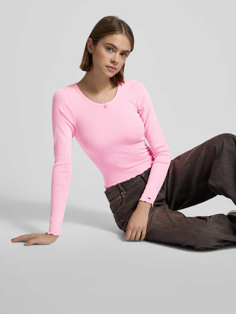 Tommy Jeans Shirt met lange mouwen en strikdetail