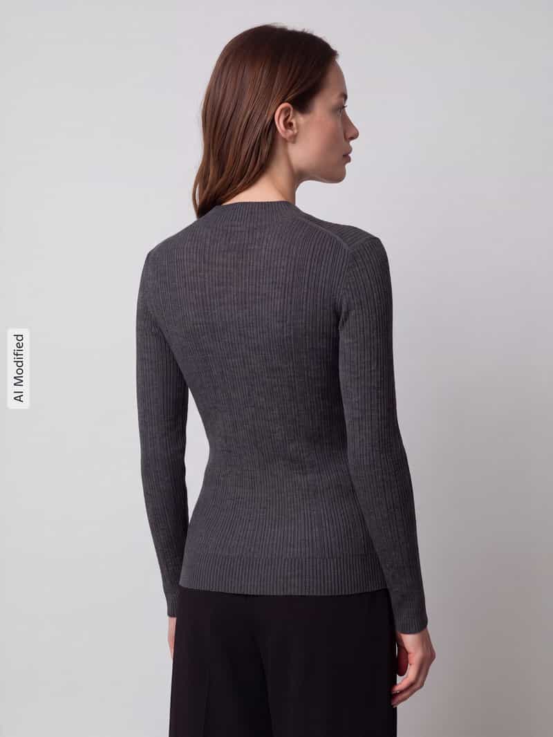 Jake*s Collection Slim fit col-pullover van pure wol