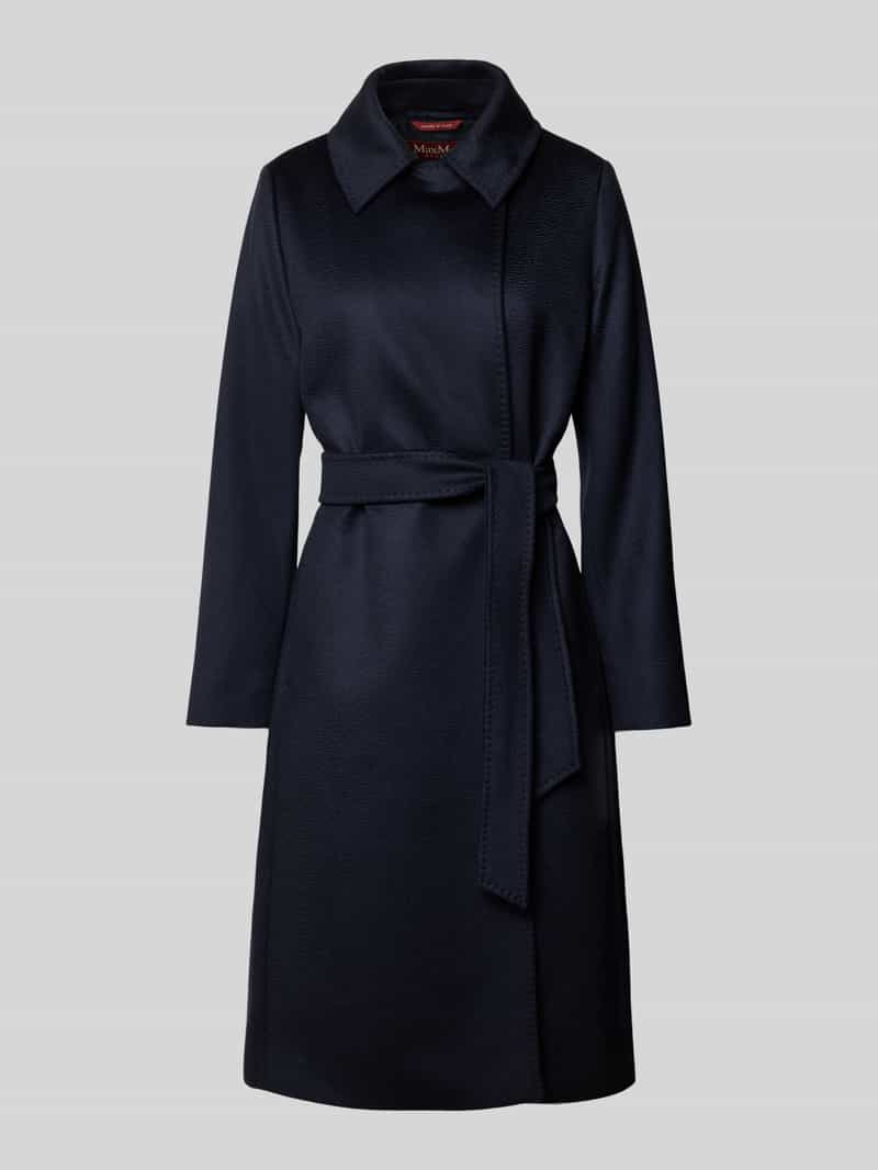 Max Mara Studio Regular fit lange jas van zuivere scheerwol model 'BCOLLAG'