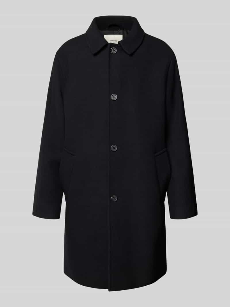 Regular fit lange jas van wolmix model 'RONNIE'