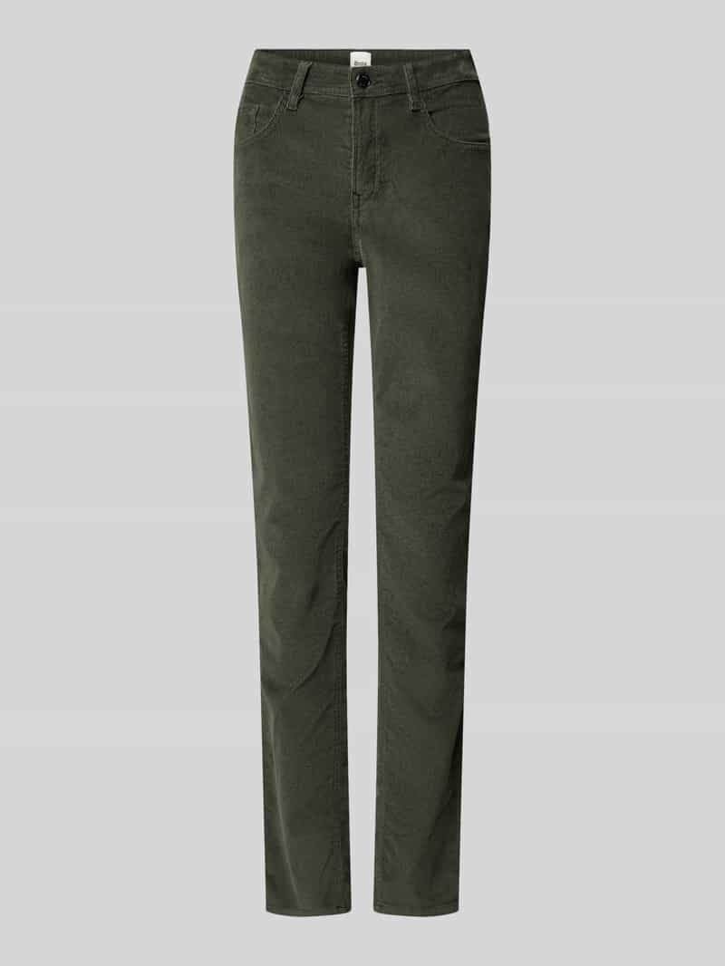 BRAX Slim fit corduroy broek van katoenmix model 'Mary'