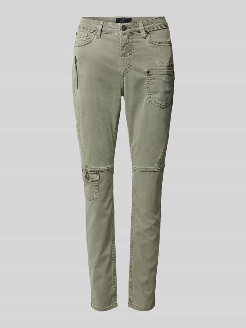 monari Slim fit broek met opgestikte zakken