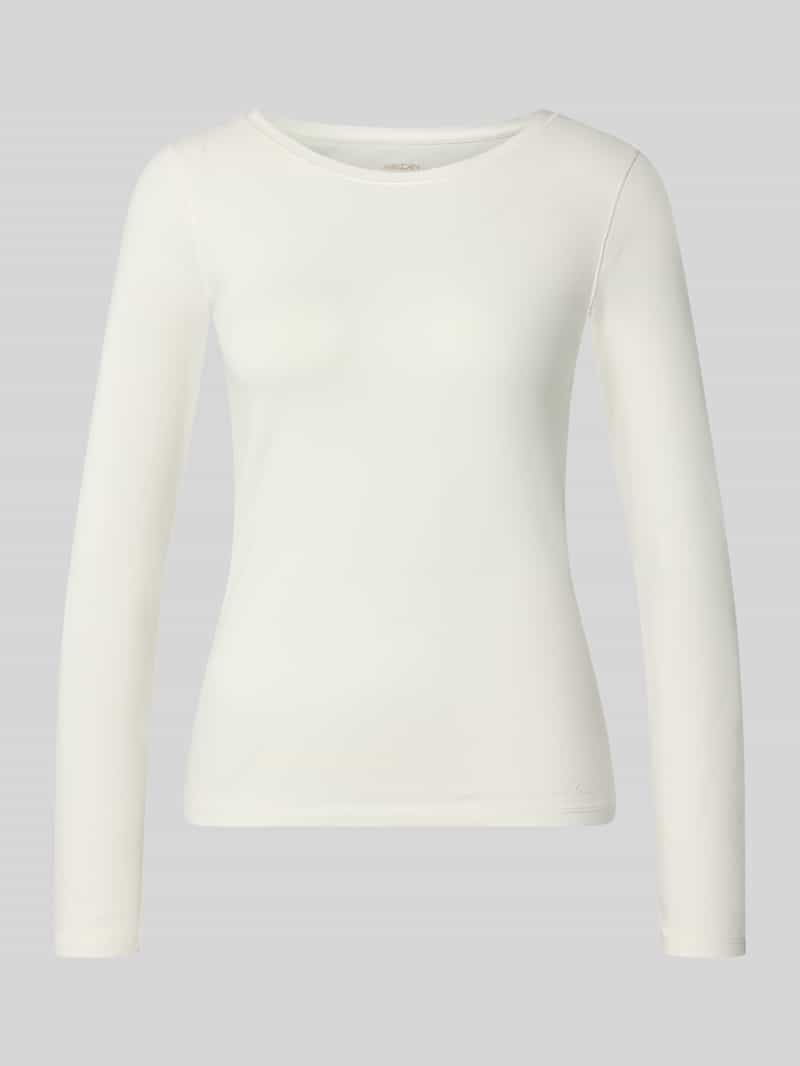 Marc Cain Slim fit shirt met lange mouwen van katoenmix