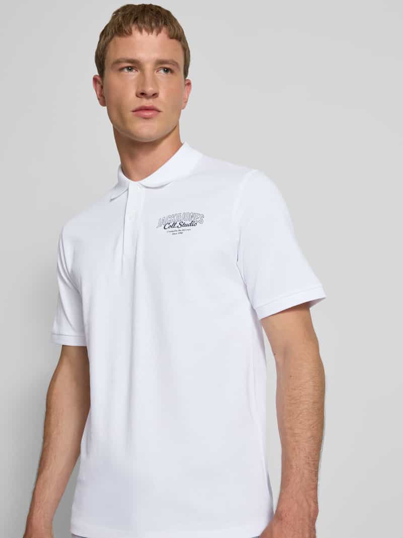jack & jones Regular fit poloshirt met knoopsluiting model 'MAKOTO'