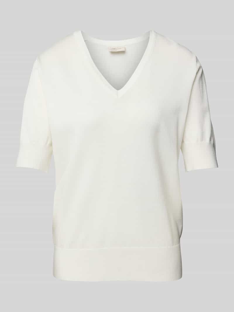 FREE QUENT Gebreid shirt met V-hals model 'Katie'