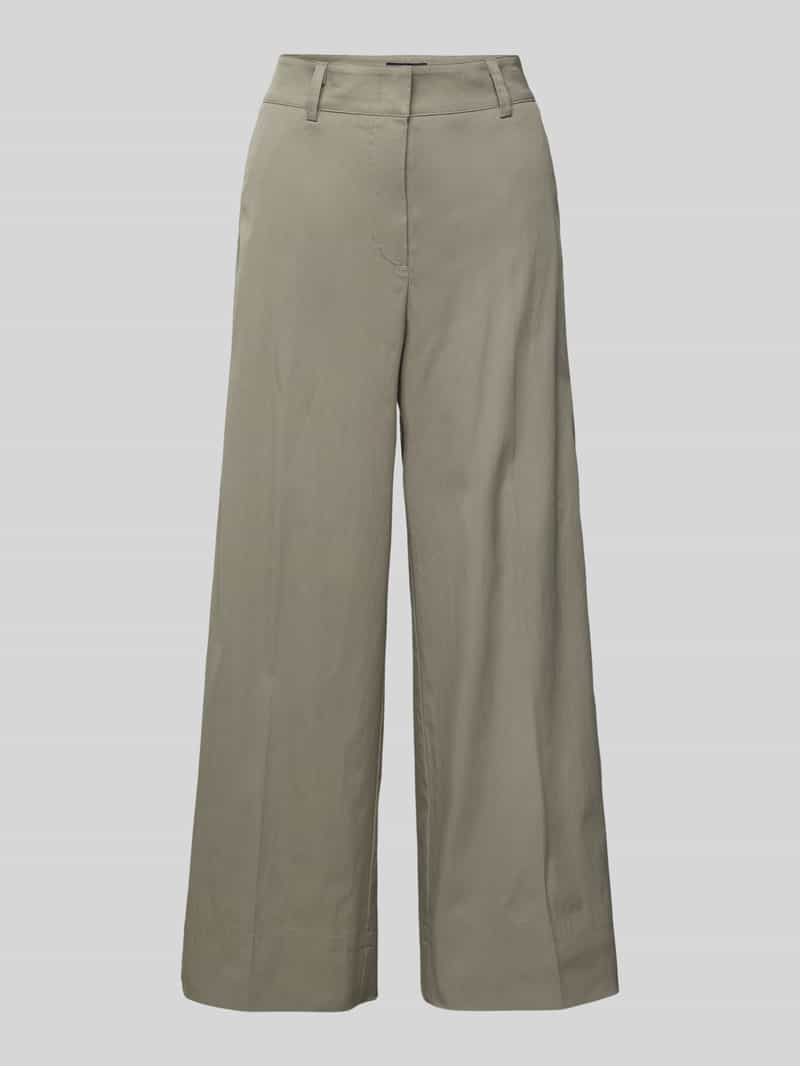 CAMBIO Wide leg stoffen broek met riemlussen model 'CARA'
