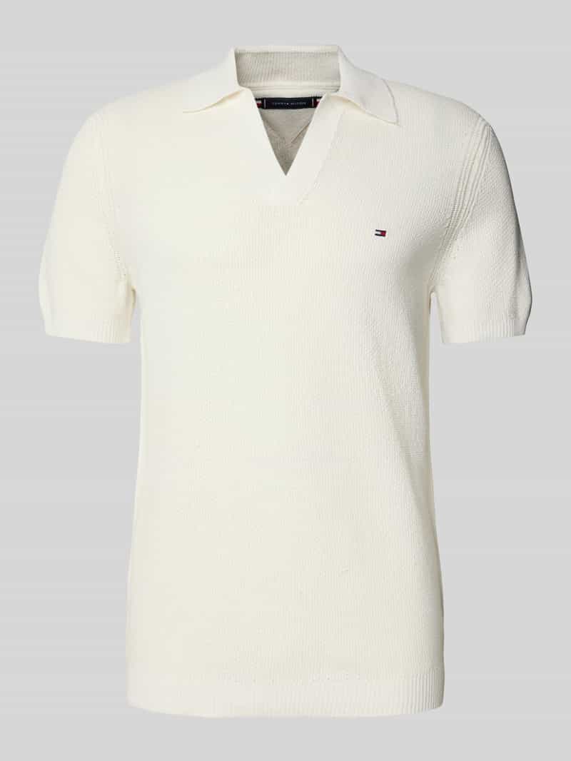 Tommy Hilfiger Regular fit poloshirt met structuurtricot