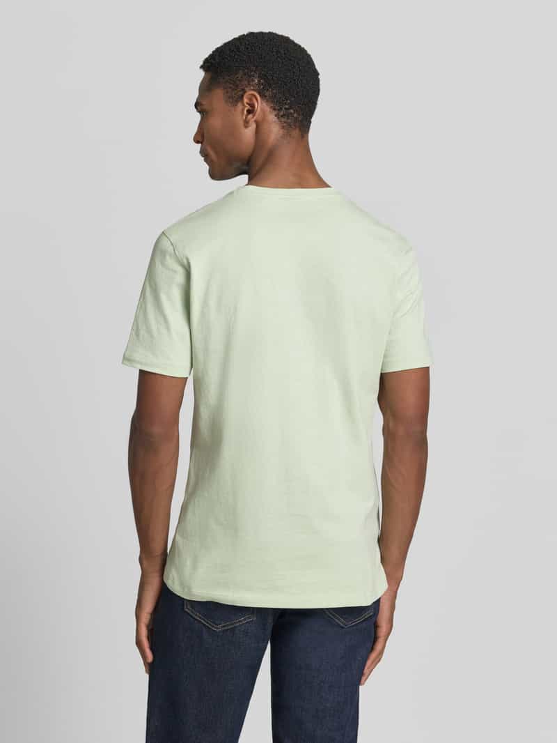 Boss Regular fit T-shirt van puur katoen model 'TALES' open green, foto 3