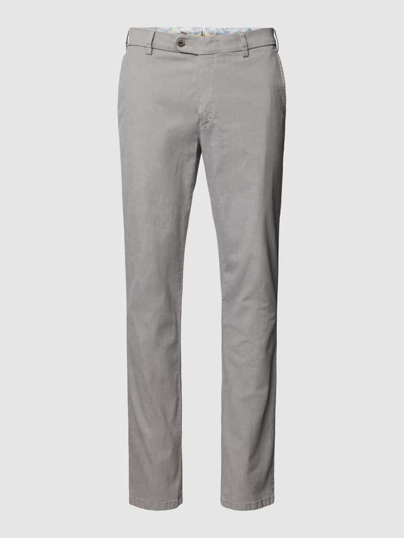 Slim fit chino met labeldetail, model 'LUPUS' Mmx