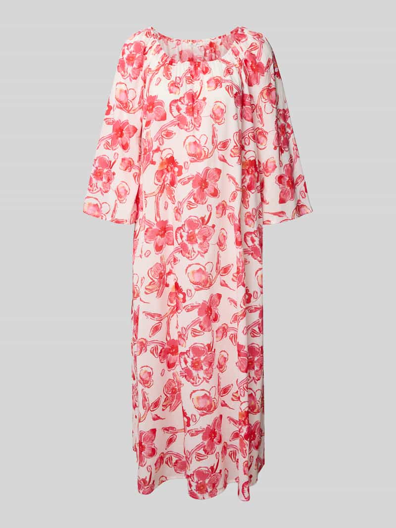Christian Berg Woman Midi-jurk met ronde hals