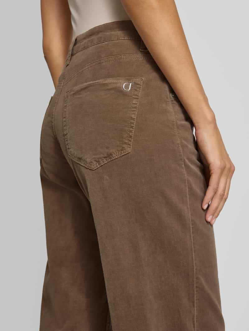 CAMBIO Straight fit corduroy broek met verkorte pijpen
