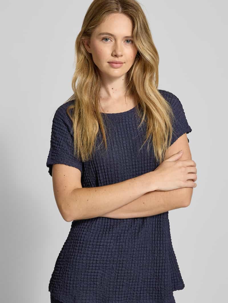 Christian Berg Woman T-shirt met geribde ronde hals
