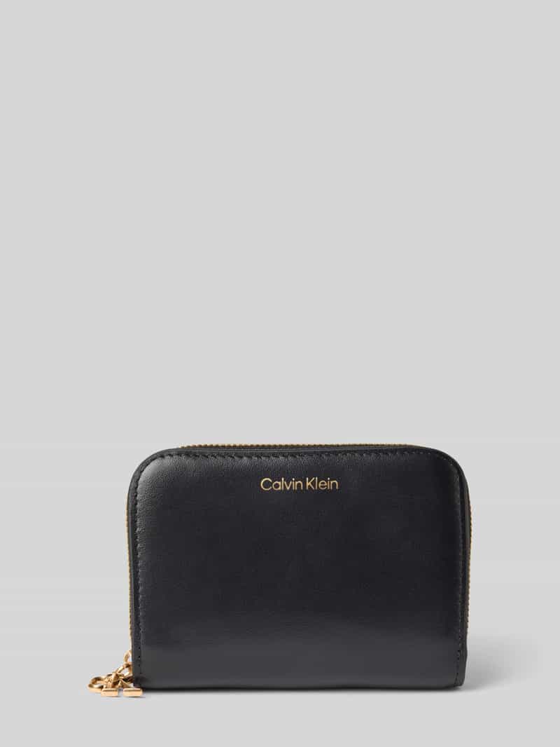 CK Calvin Klein Portemonnee met logoprint model 'Flap'
