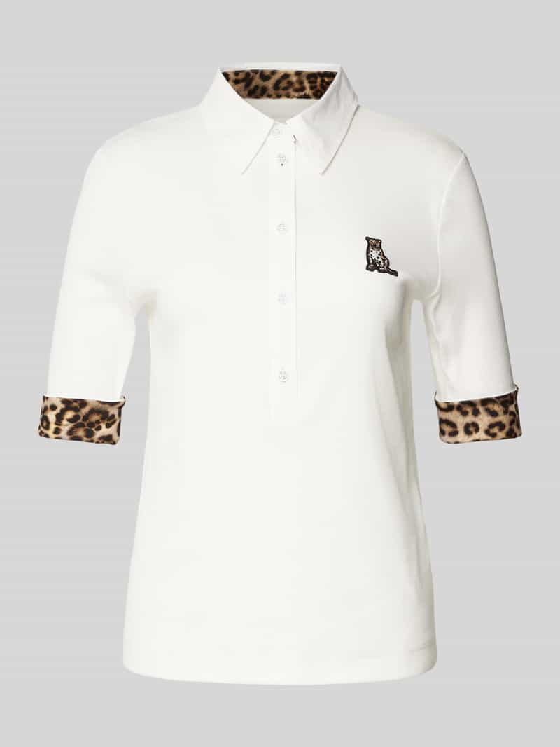 Marc Cain Poloshirt met labelpatch, model 'SPORTS'