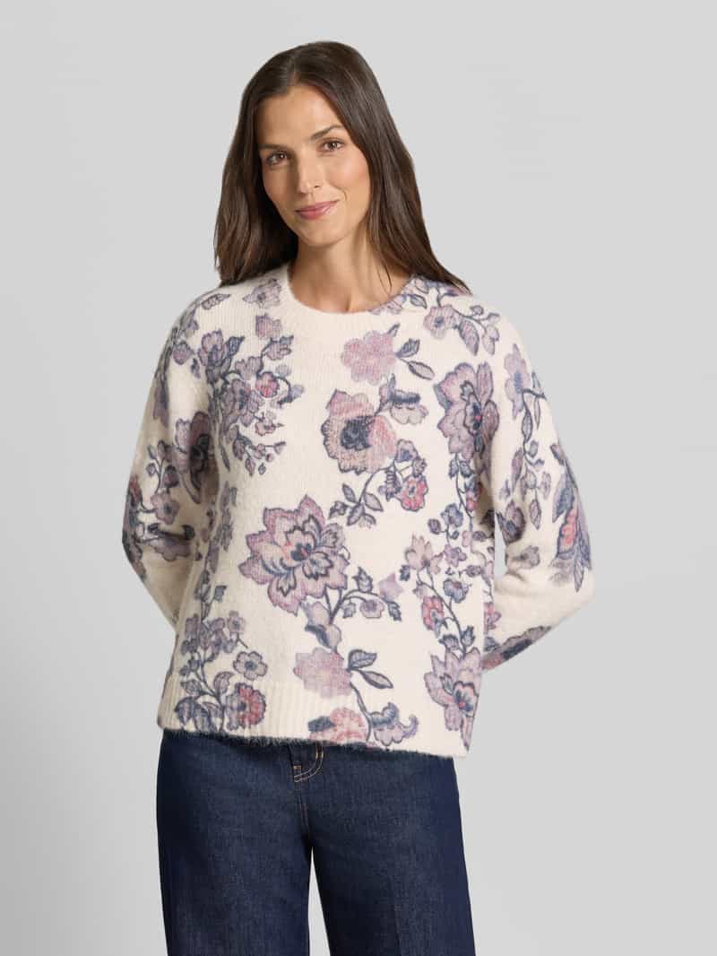 Christian Berg Woman relaxed fit gebreide pullover met linnengehalte