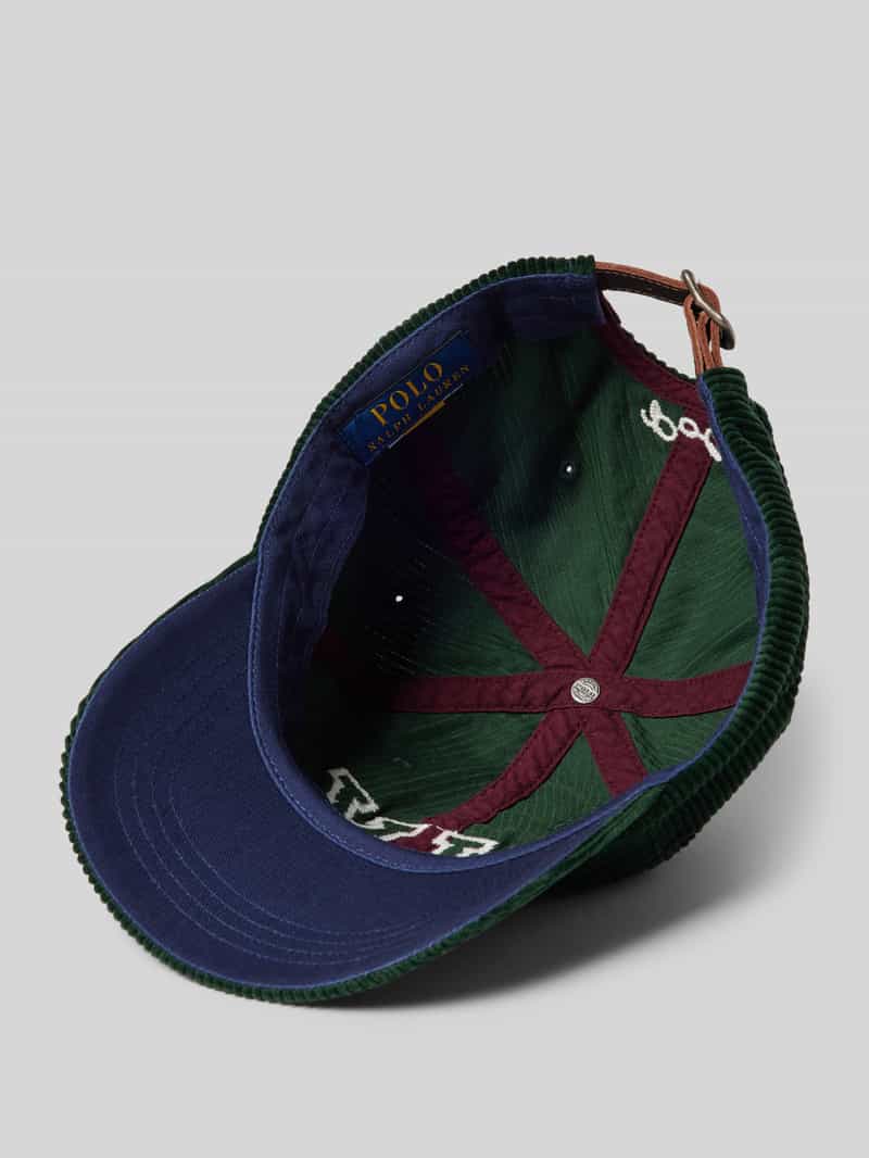 Polo Ralph Lauren Baseballpet van corduroy met labelstitching
