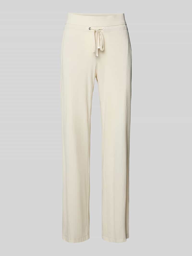 RAFFAELLO ROSSI Straight fit stoffen broek met structuurmotief model 'CANDICE'