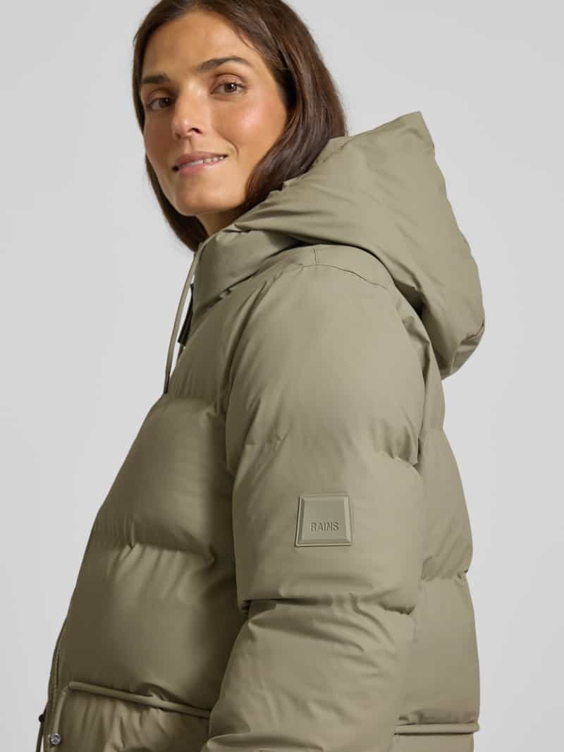 Rains Gewatteerd jack met steekzakken model 'Alta Long'