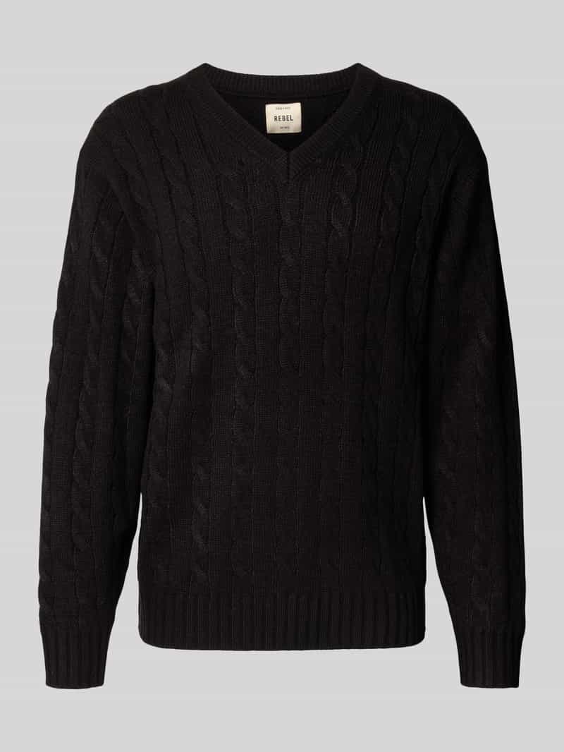 Redefined Rebel Gebreide pullover met ribboorden model 'PELLE'