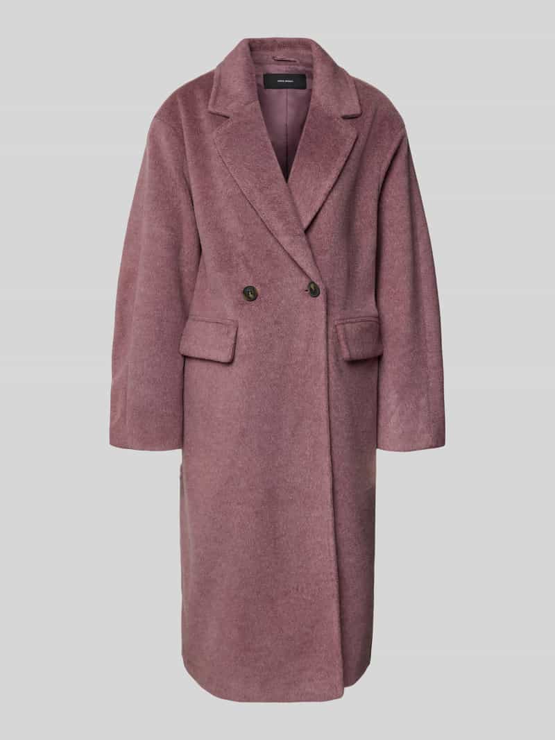 Vero Moda Regular fit lange jas met reverskraag model 'LELEA'