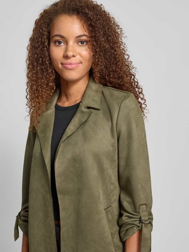 Only Regular fit lange jas met suèdelook model 'JOLINE'