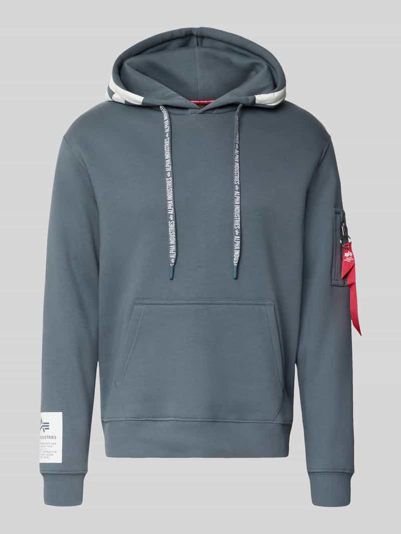 Alpha industries Regular fit hoodie van katoenmix met labelpatch