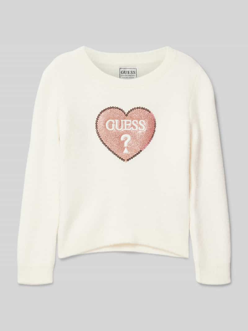 Guess Gebreid jack met labelpatch