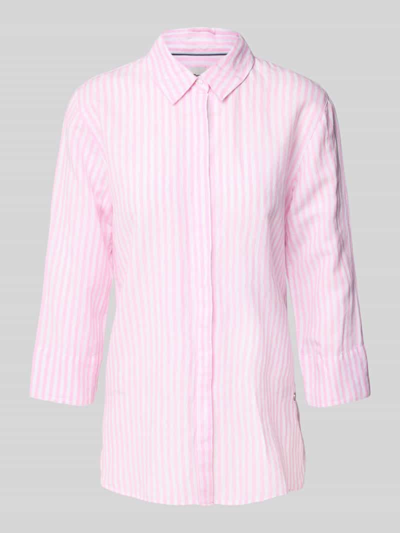 BRAX Regular fit linnen blouse met 3 4-mouwen model 'Vickie'