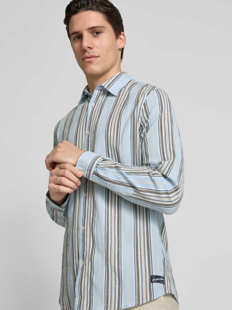 Scotch & Soda Regular fit vrijetijdsoverhemd in kreuklook